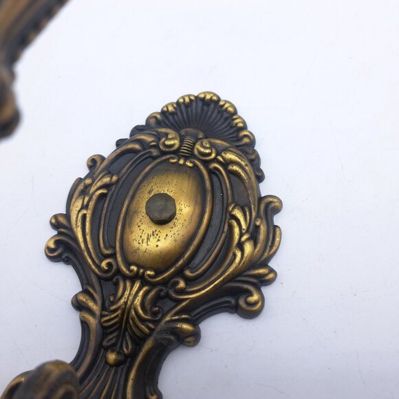 Vintage Brass Candle Holder Sconce & Candle - Picture 11 of 11